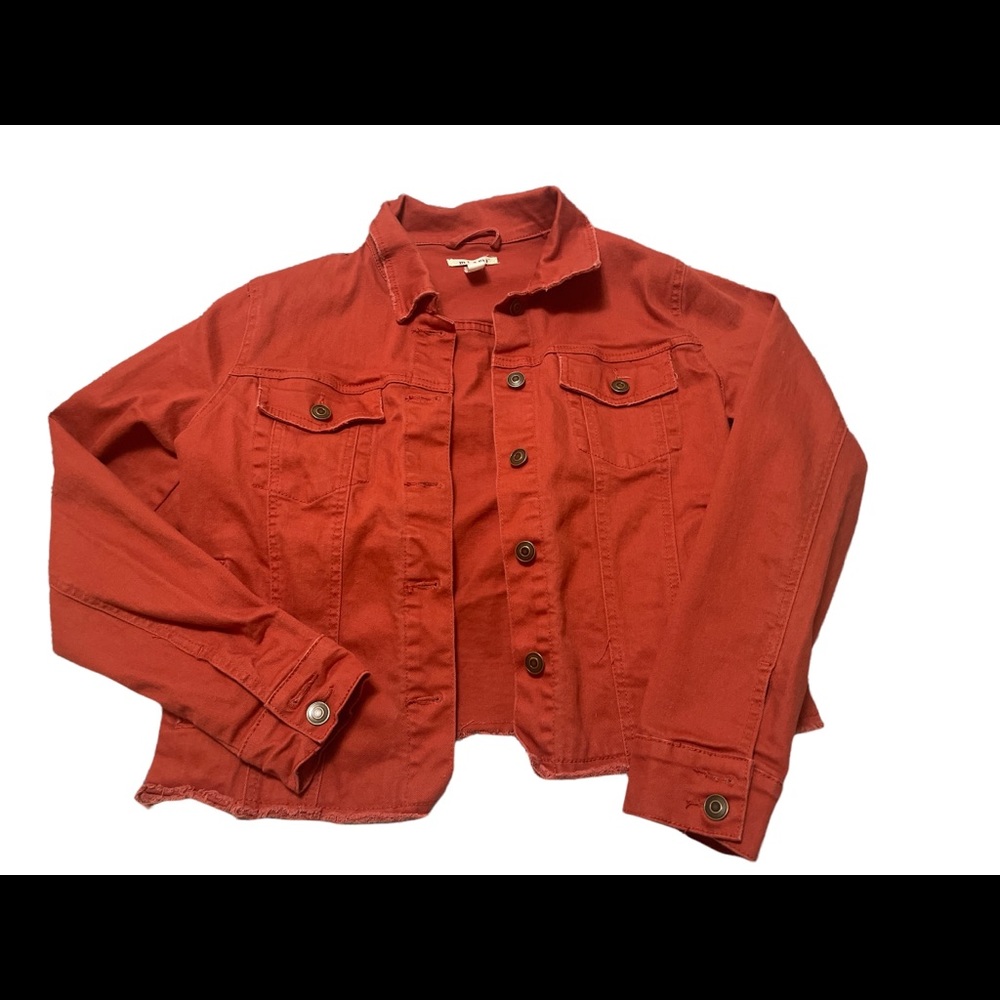 Miami- Jean Jacket Coat with Frayed Hem